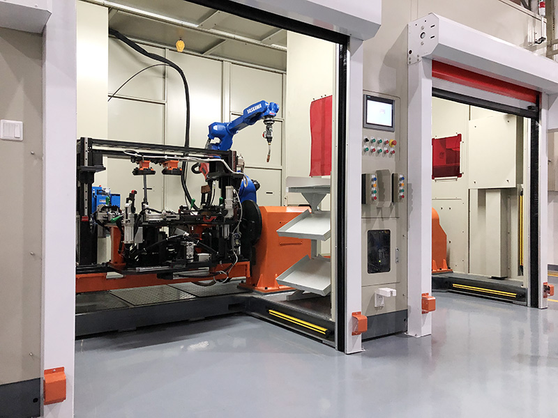 AGV-driven smart welding assembly line