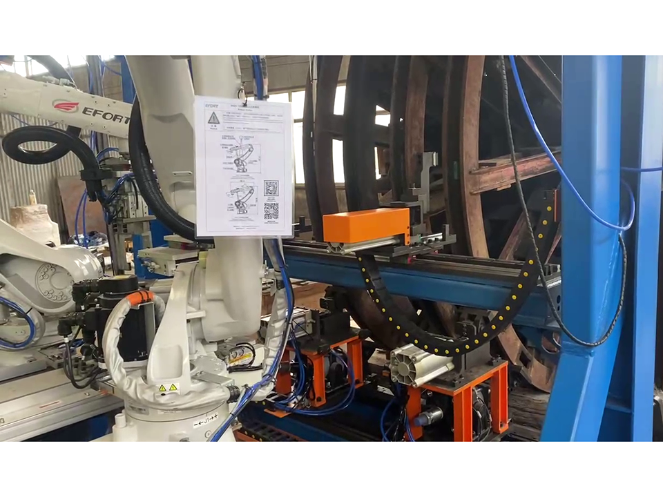 Automated wheel assembly station 