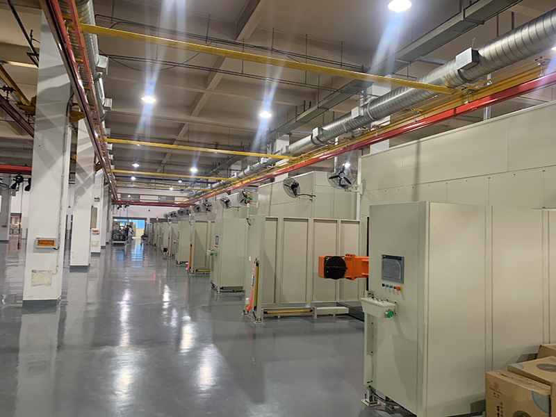 Exhaust aftertreatment automated welding line